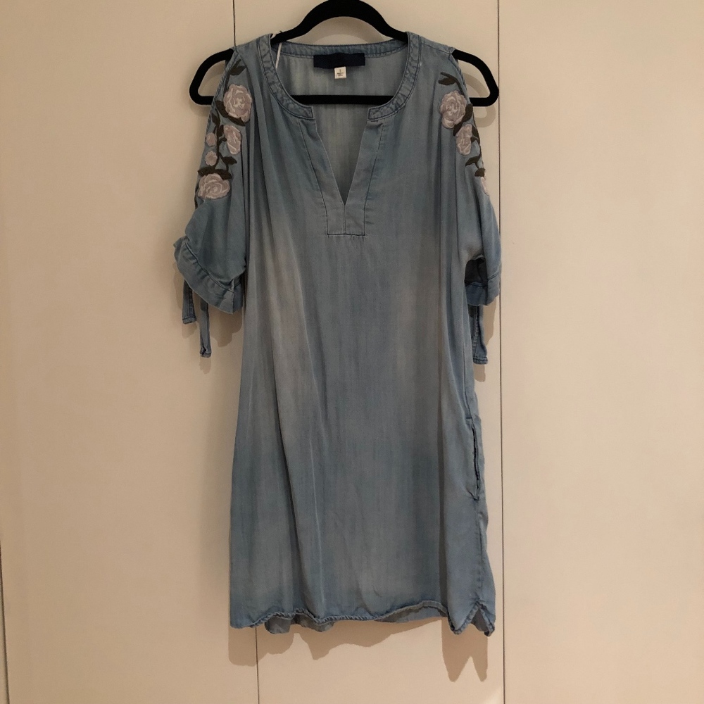 Francesca's Soft Denim Shift Dress